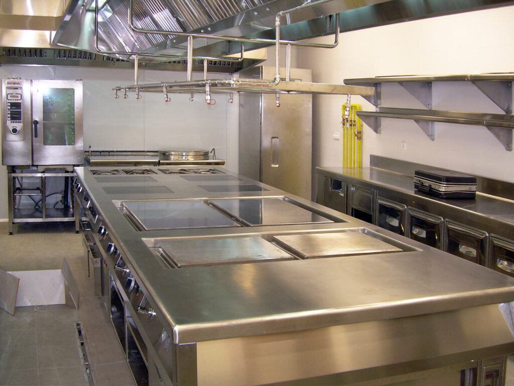 Vista cocina restaurante casino de Madrid