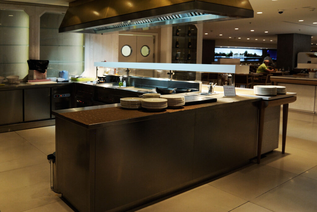 Detalle expositor buffet Hotel NH Eurobuilding