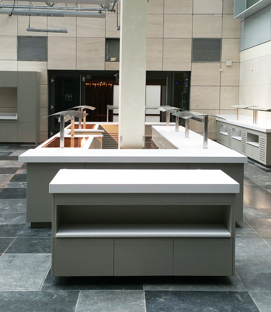 Detalle buffet expositor hotel NH Berlin