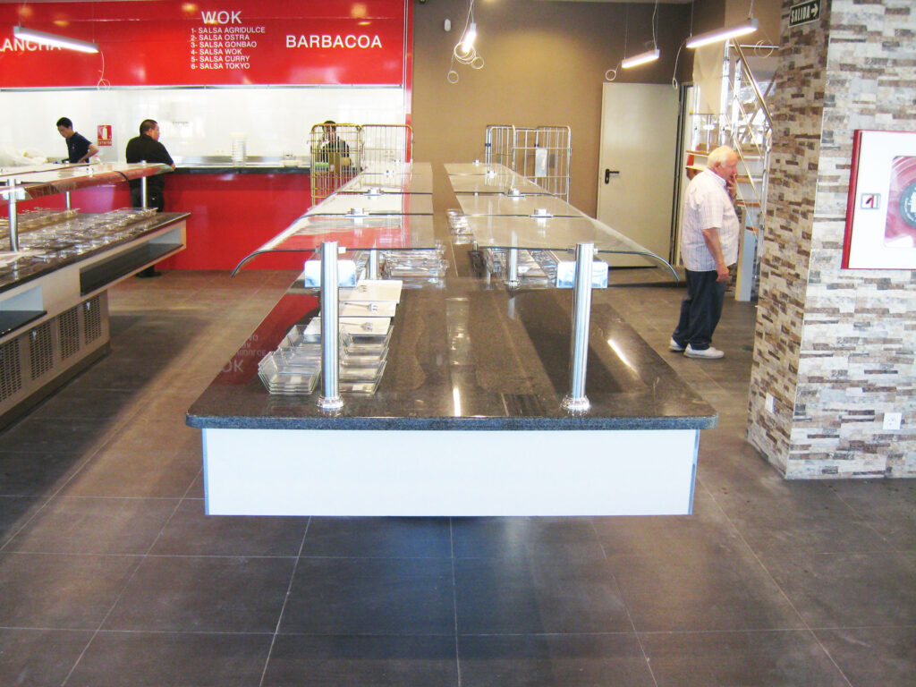 Detalle buffet Wok La Morea